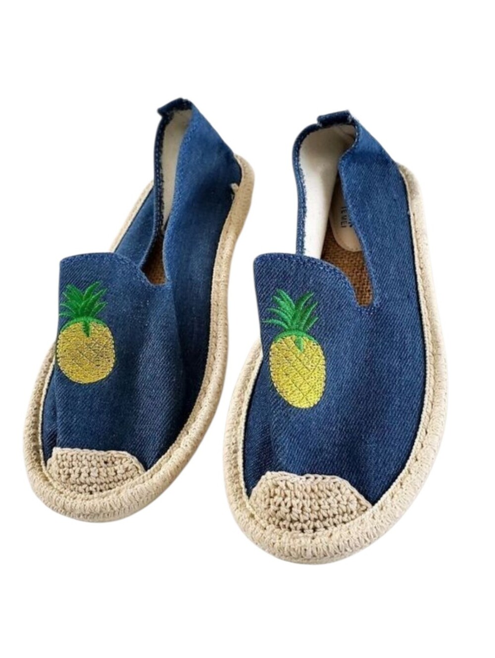 Caoyuan Ie Mei Womens Embroidered Pineapple Espadrilles Size 39 (8.5)